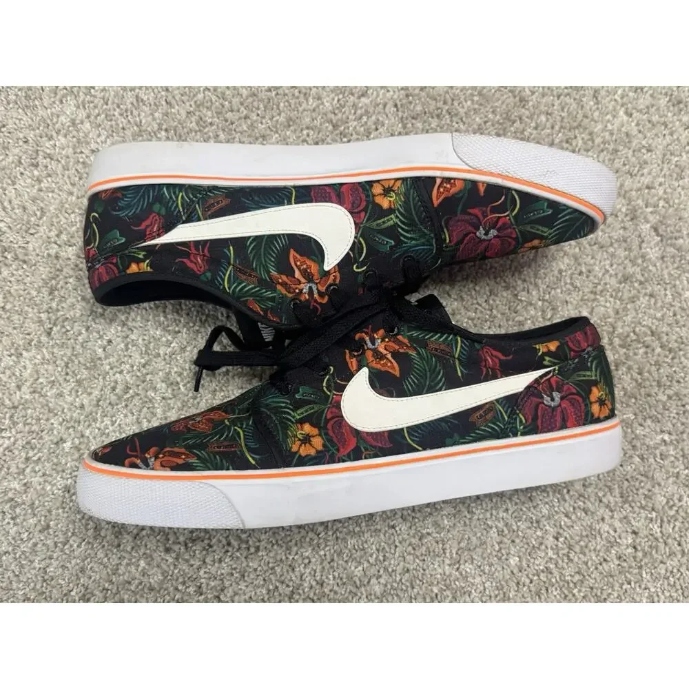 Nike Toki TXT Print Low Total Orange Tropical Floral Sneakers Men’s Size 13